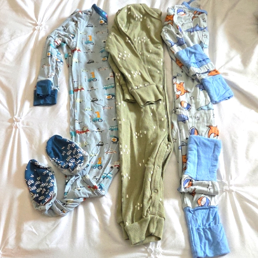 Kids One Piece Pajamas Set - Blue, Green, and Multi-Color